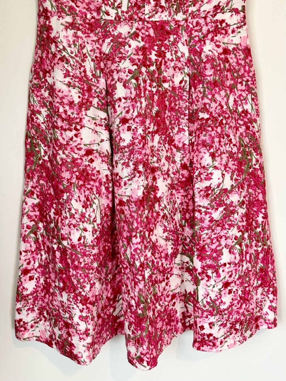Talbots Pink and White Floral Midi Dress - Size: 6 - Picture 5 of 7